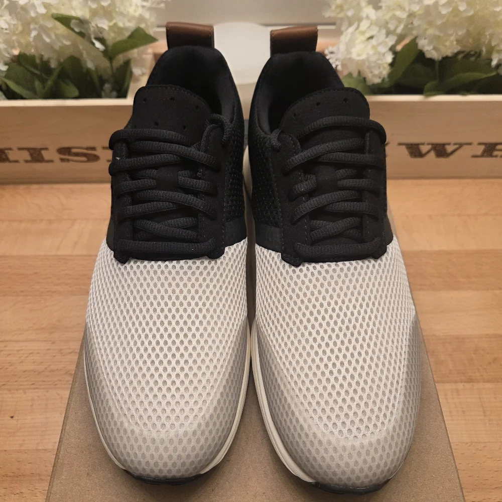 York Athletics Henry Runner Mesh Unisex Sneakers  Blk/Wht/Tan Women 9.5 Or Men 8